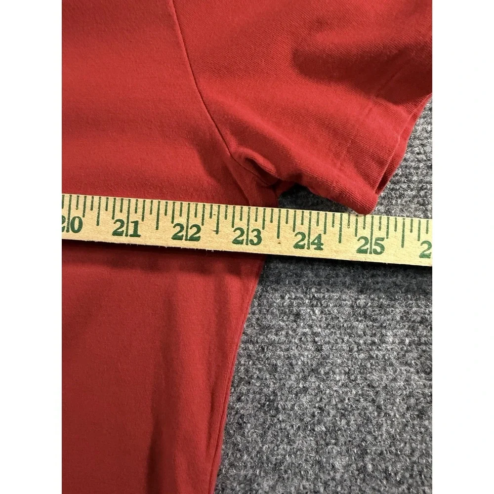 Polo Ralph Lauren Shirt Mens L Red Classic Fit V Neck Embroidered Pony Tee